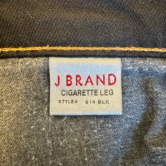 NEW STRETCH BLACK J BRAND CIGARETTE LEG JEANs - Picture 5 of 6